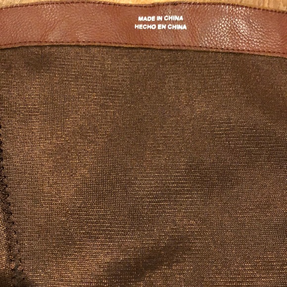 Reddish brown over the knee wedge boots size 8 - Picture 5 of 5